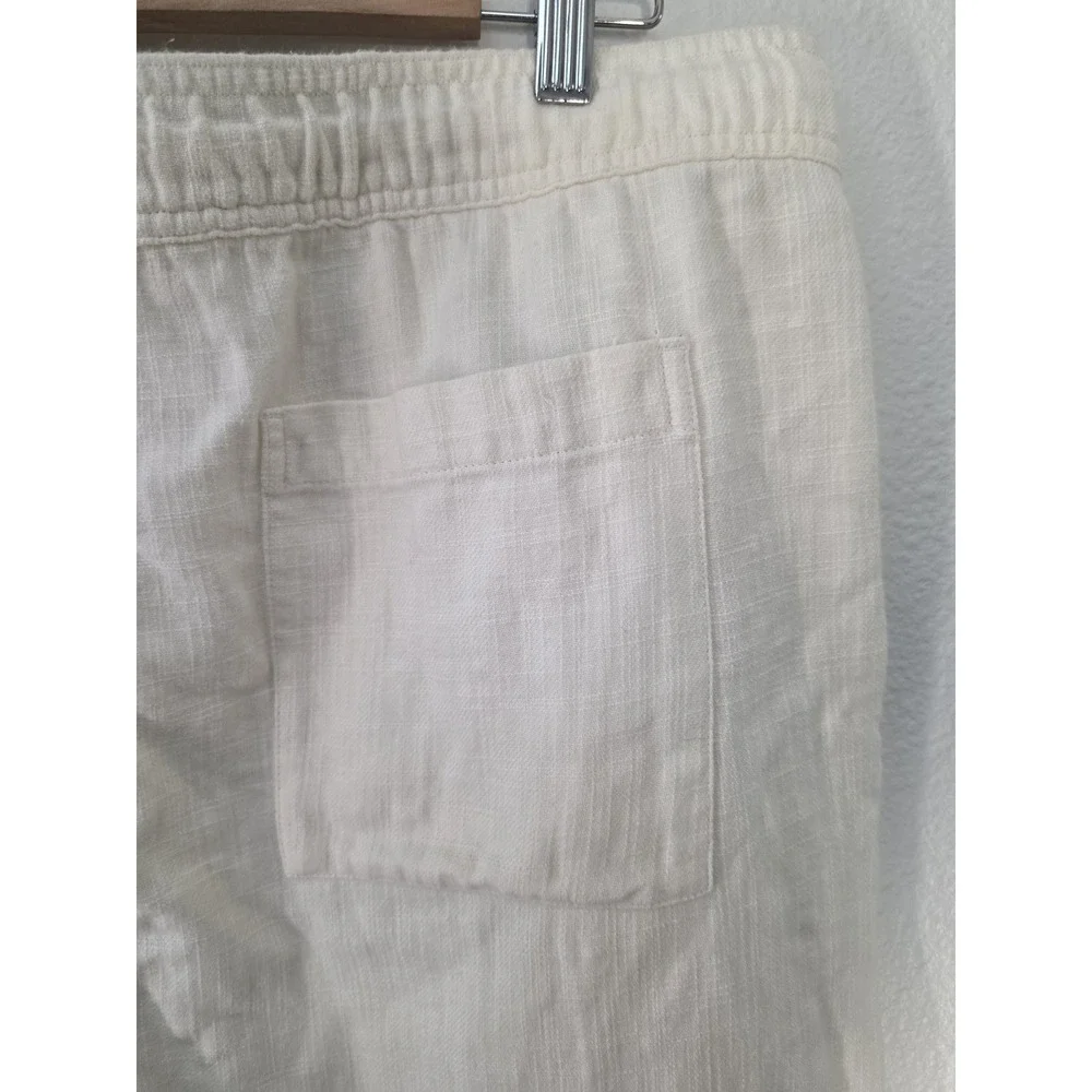 Onia Men's Pants XL Off-White Casual Cotton Linen Resort Trousers Slacks